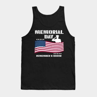 Memorial Day USA Flag Remember Honor Patriot Tank Top